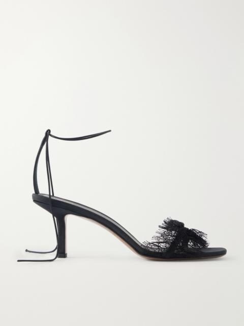 Belel Lace-trimmed Twill Sandals