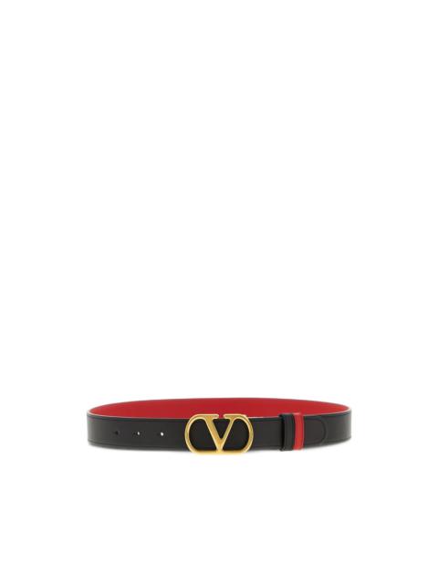 Vlogo signature reversible leather belt