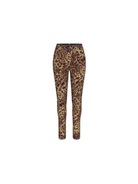 SKIMS x Dolce&Gabbana Cotton Rib Legging Leopard