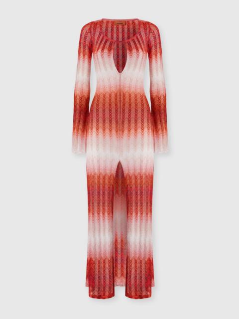 Long cover-up with cut-out details