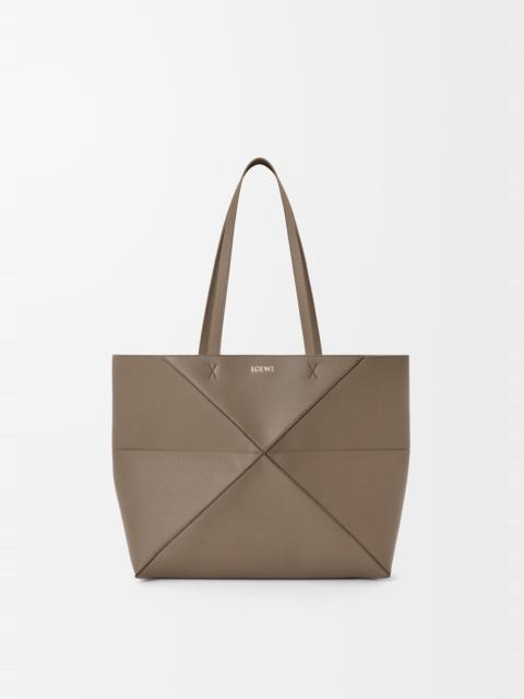 Medium horizontal Puzzle Fold tote in soft grained calfskin