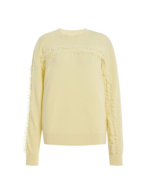 Fringed Wool Sweater yellow