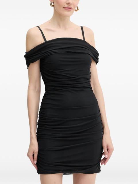 ruched off-shoulder dress