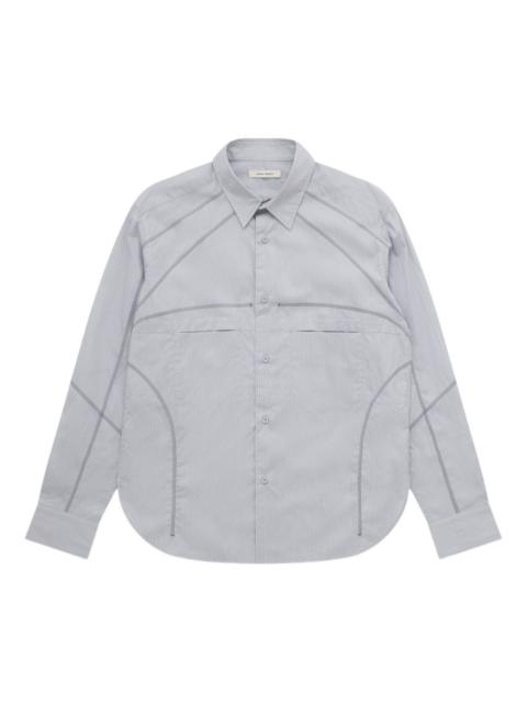 striped topstitching shirt