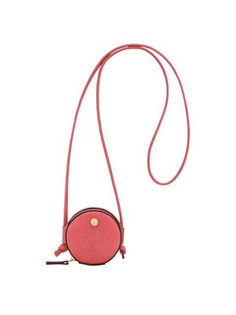 Épure Coin purse with cord Shrimp - Leather