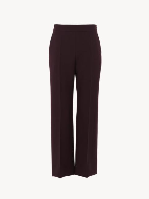 STRAIGHT CROPPED PANTS IN WOOL CRÊPE