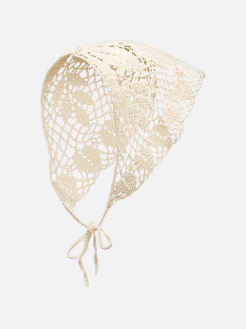 Crochet cotton scarf