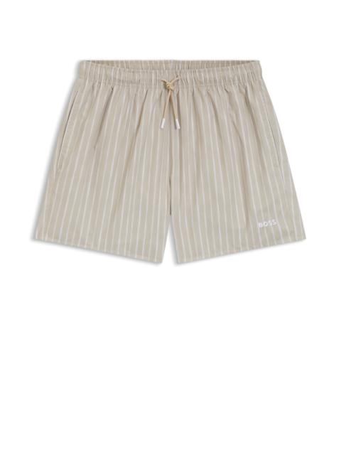 PRINTED SWIM SHORTS IN QUICK-DRY FABRIC