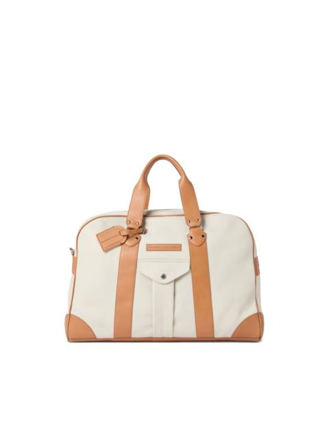 leather-trimmed holdall