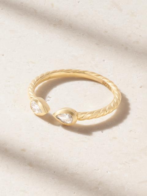 Cable 18-karat Gold Diamond Ring