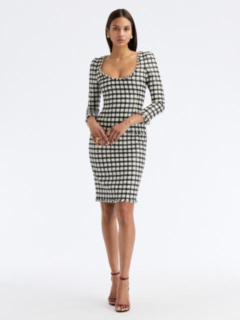 LUREX CHECK TWEED DRESS