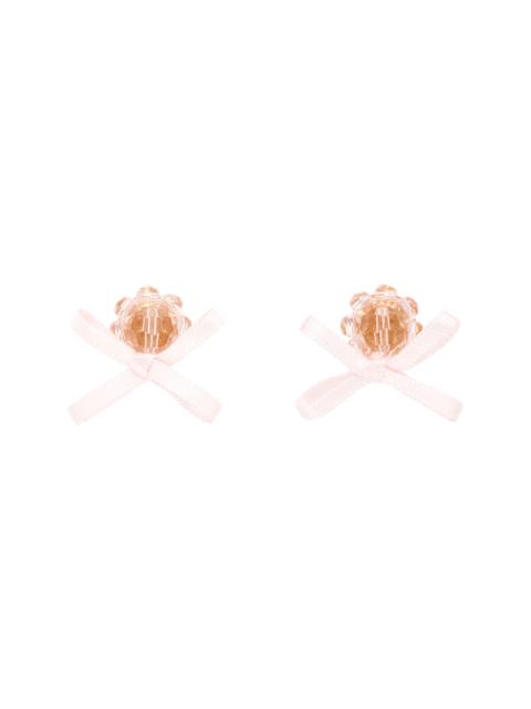 Petite Bow Daisy Stud Earrings