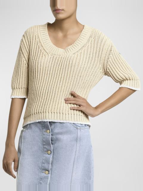 Rib-Knit Sweater