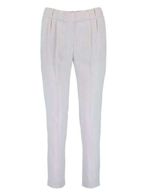pull-on pleated trousers