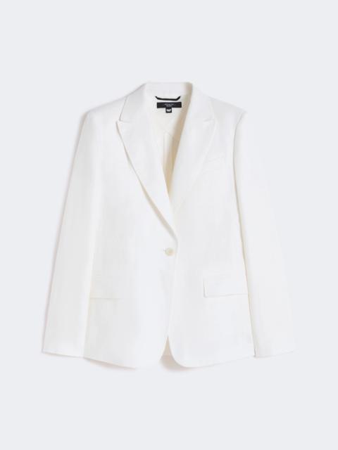 Linen canvas blazer - WHITE