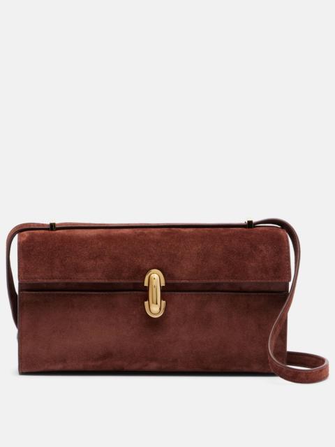 Symmetry 26 suede shoulder bag