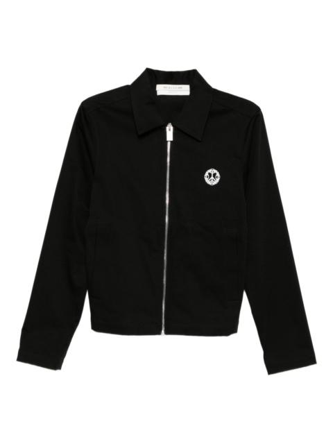 peace sign-printed zipped jacket