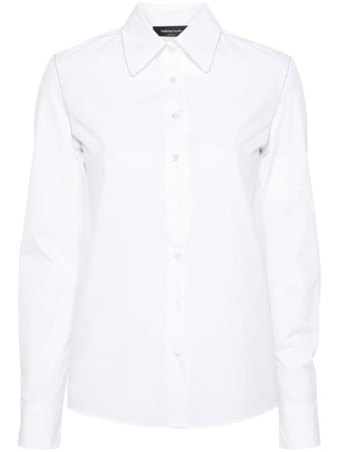 beaded poplin shirt