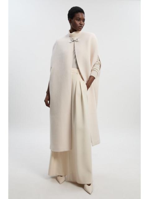 Tailored Cape Midi Coat