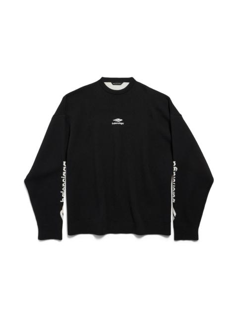 Men's 3b Sports Icon Ski Crewneck in Black/white