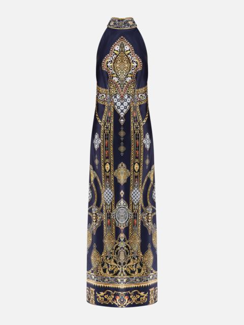 HIGH NECK BIAS DRESS