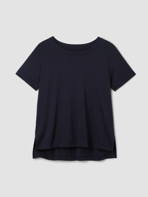 Organic Cotton Interlock Jewel Neck Sleep Tee