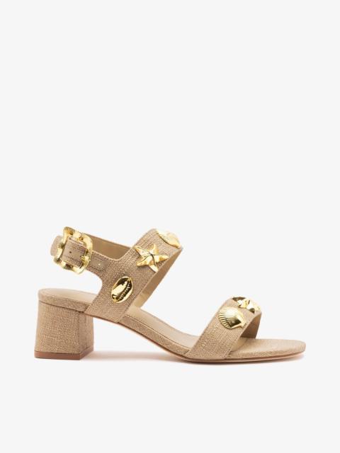 Madison Block Sandal Beige Raffia