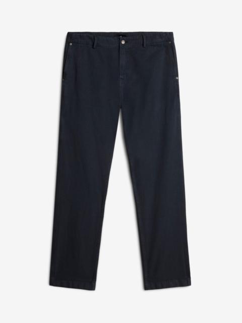 Linen Blend Carpenter Chino in Dark Navy