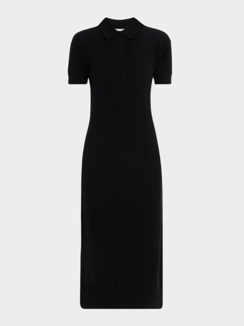 Polo T-Shirt Dress In Black