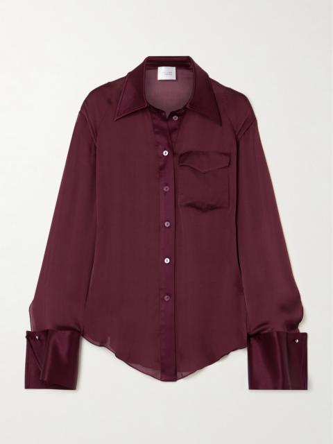 Strata Silk-satin And Chiffon Blouse