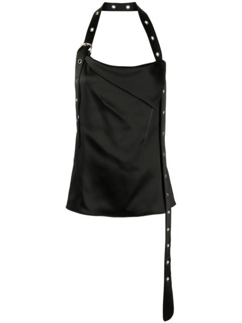 eyelet-embellished halterneck top