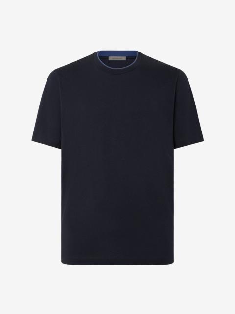 Navy blue crew neck cotton t-shirt