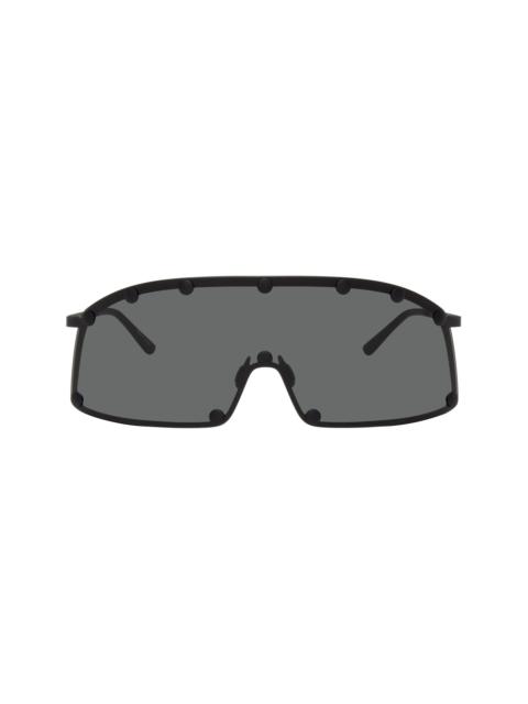 Black Temple Shielding Sunglasses