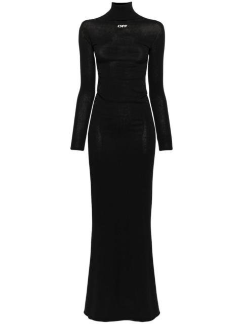 Off Stamp slick maxi dress