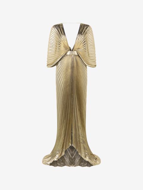 Gold Maxi Dress with Ray Of Gold Motif