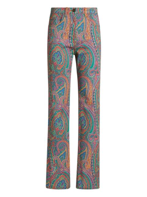 paisley-print jeans