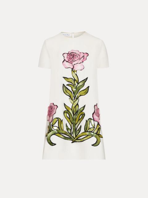 ENGLISH ROSE MOSAIC SHIFT DRESS