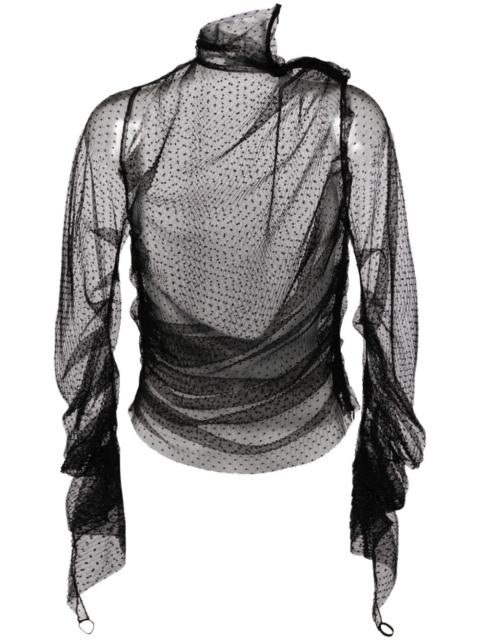 point-d'esprit tulle top