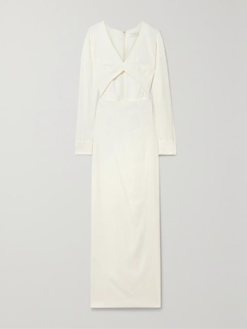 Cutout Crepe Maxi Dress