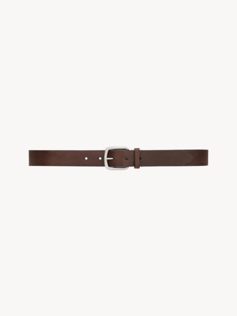 RECTANGULAR BUCKLE BELT IN LEATHER