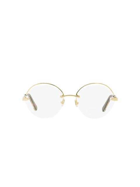 oval-frame glasses