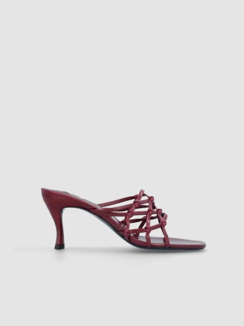 Malaya Sour Cherry Creased Calf Leather Mule