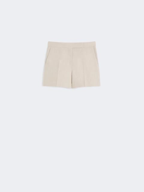Linen basketweave shorts - SAND