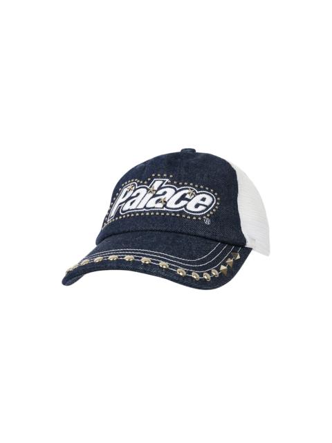 STUDDED DENIM TRUCKER INDIGO