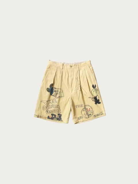 14W Corduroy IVY Short Pants (Memorial Paint Model) - Light Yellow