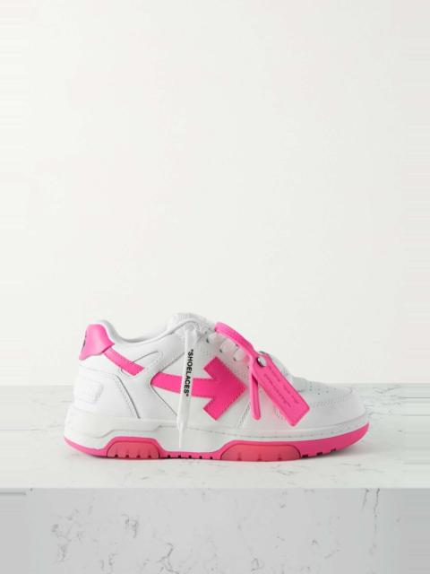 Out of Office printed leather sneakers