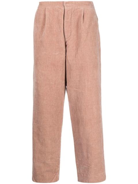 cropped melange wool trousers