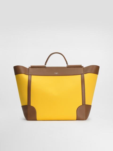 Sicily handbag in canvas and leather