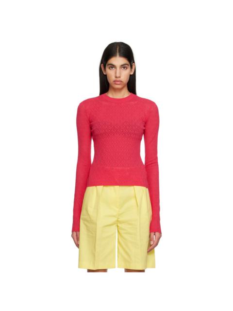 Pink Crewneck Long Sleeve T-Shirt