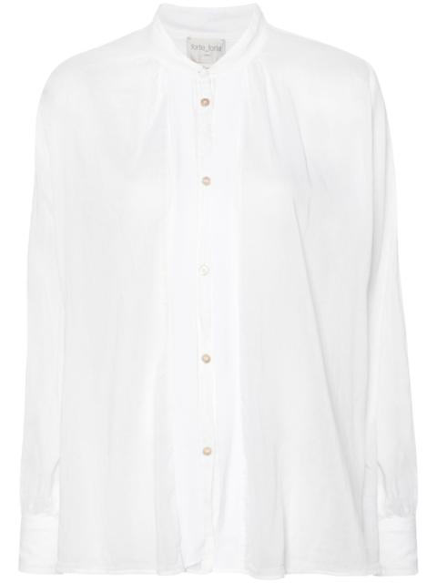 sheer cotton-blend shirt